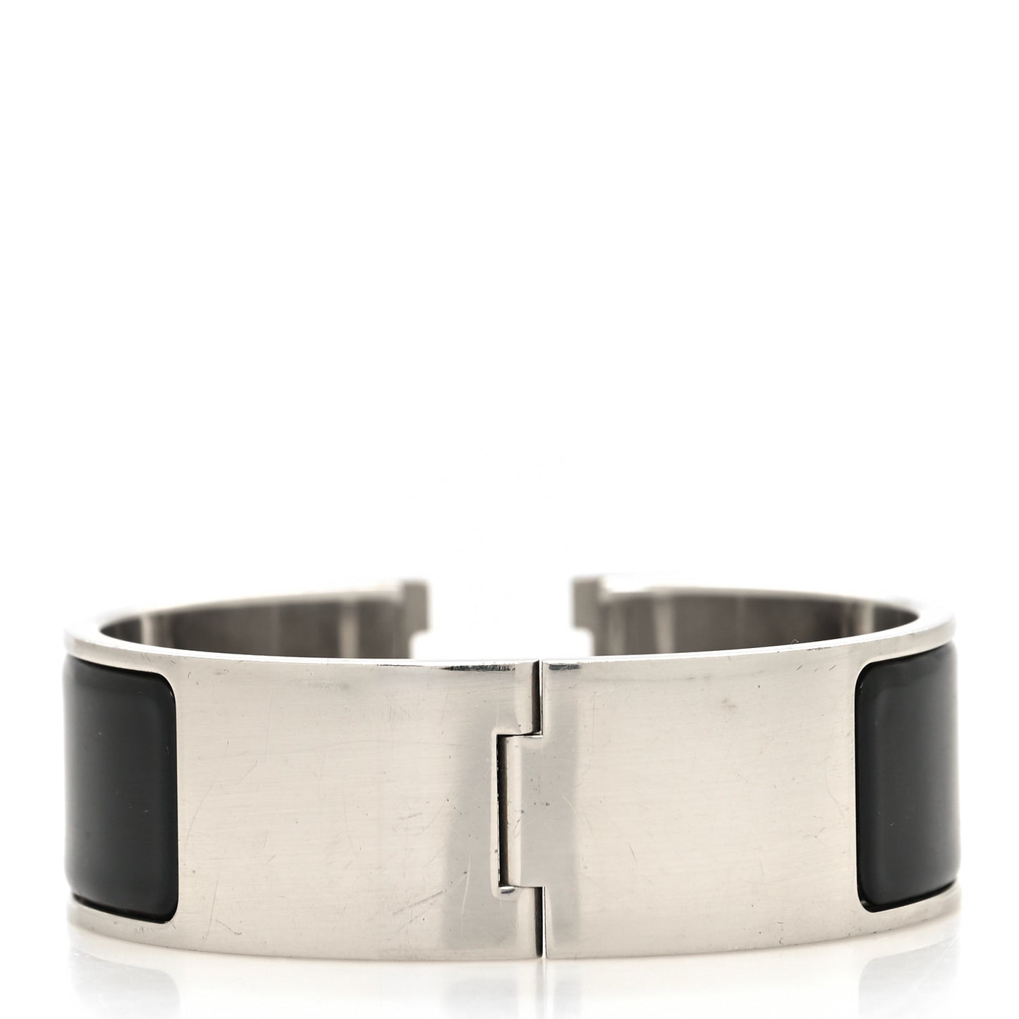Enamel Wide Clic Clac H Bracelet GM Black