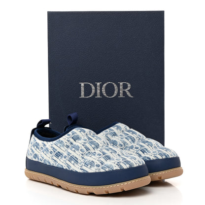 Christian Dior Nylon Oblique Mens Puffy Slippers 42 Blue White 10 of 10