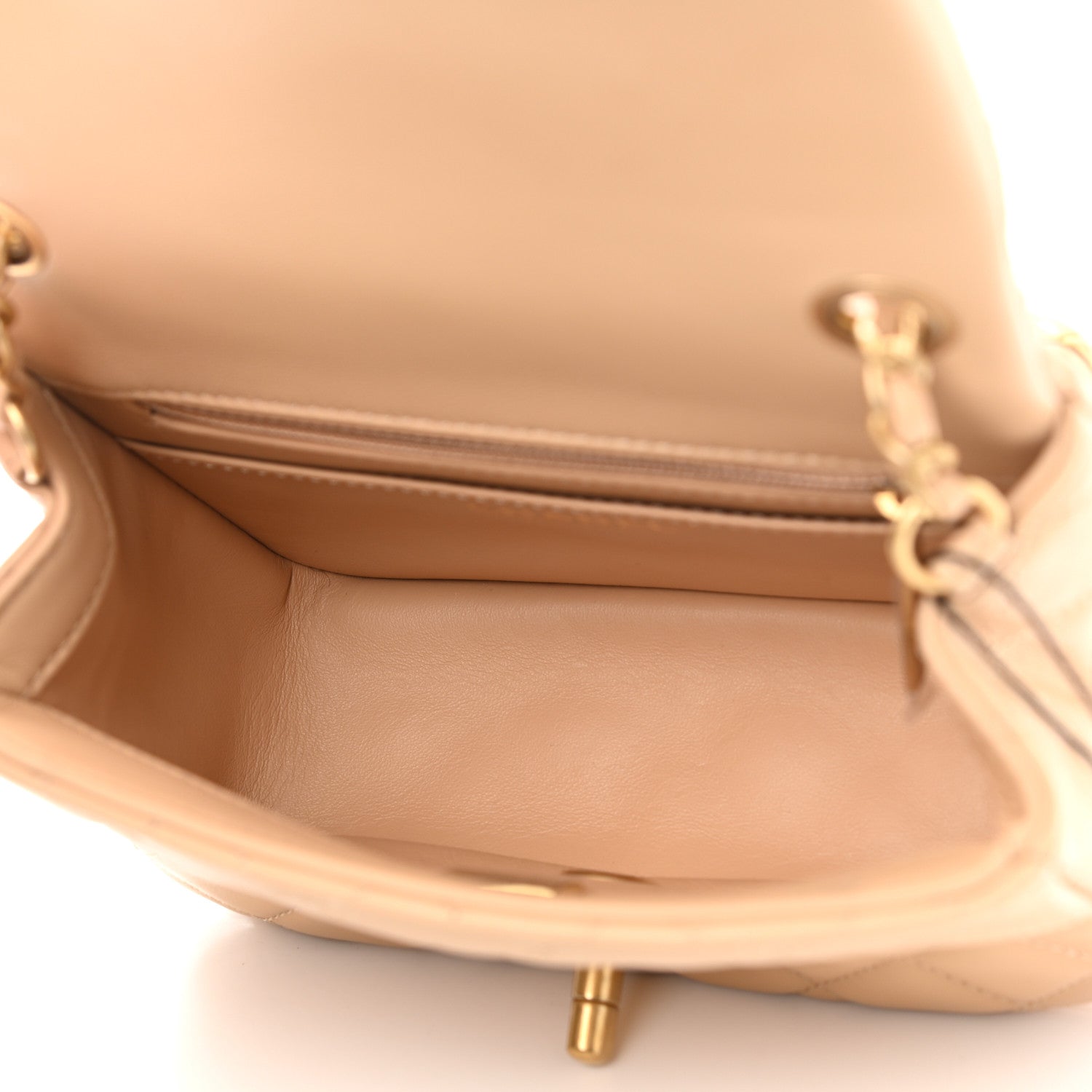 Chanel Lambskin Quilted Mini Pearl Crush Flap Beige 5 of 10