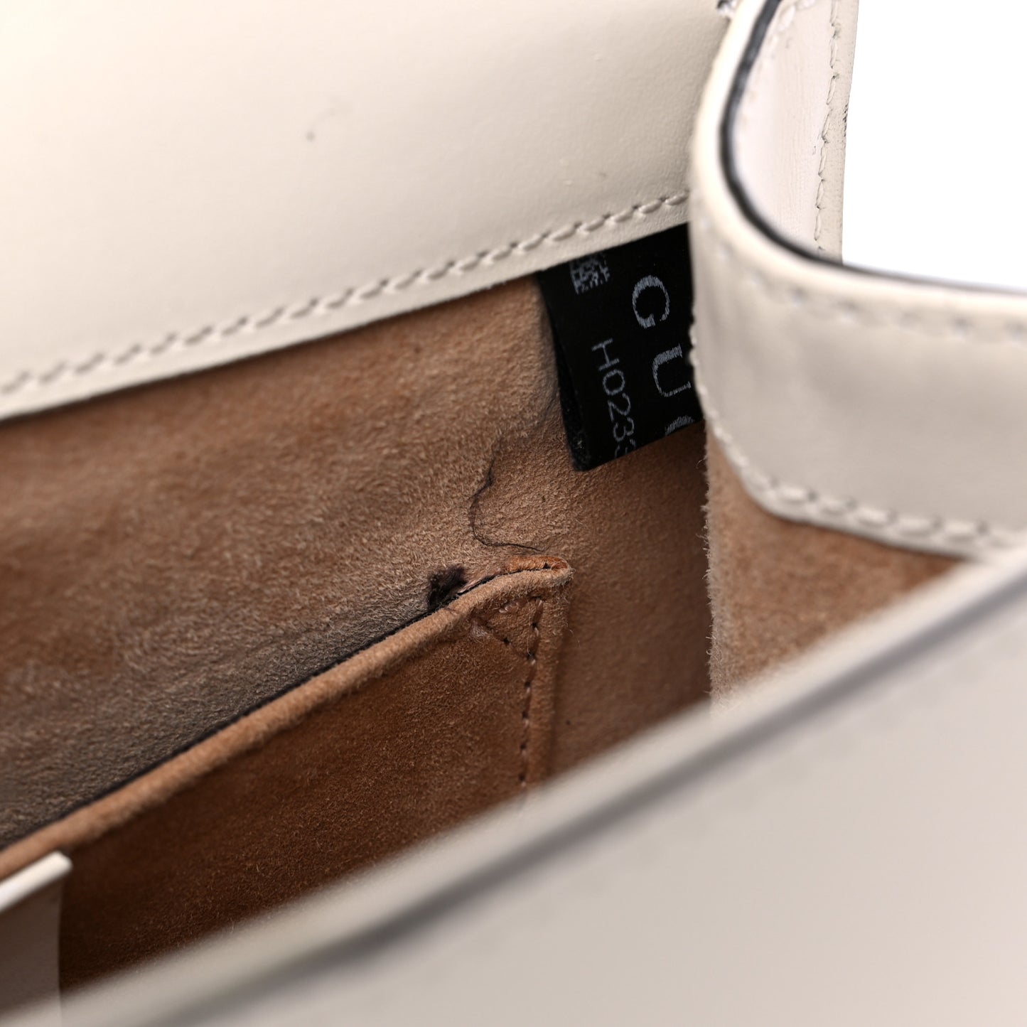 Calfskin Embroidered Mini Sylvie Top Handle Bag White