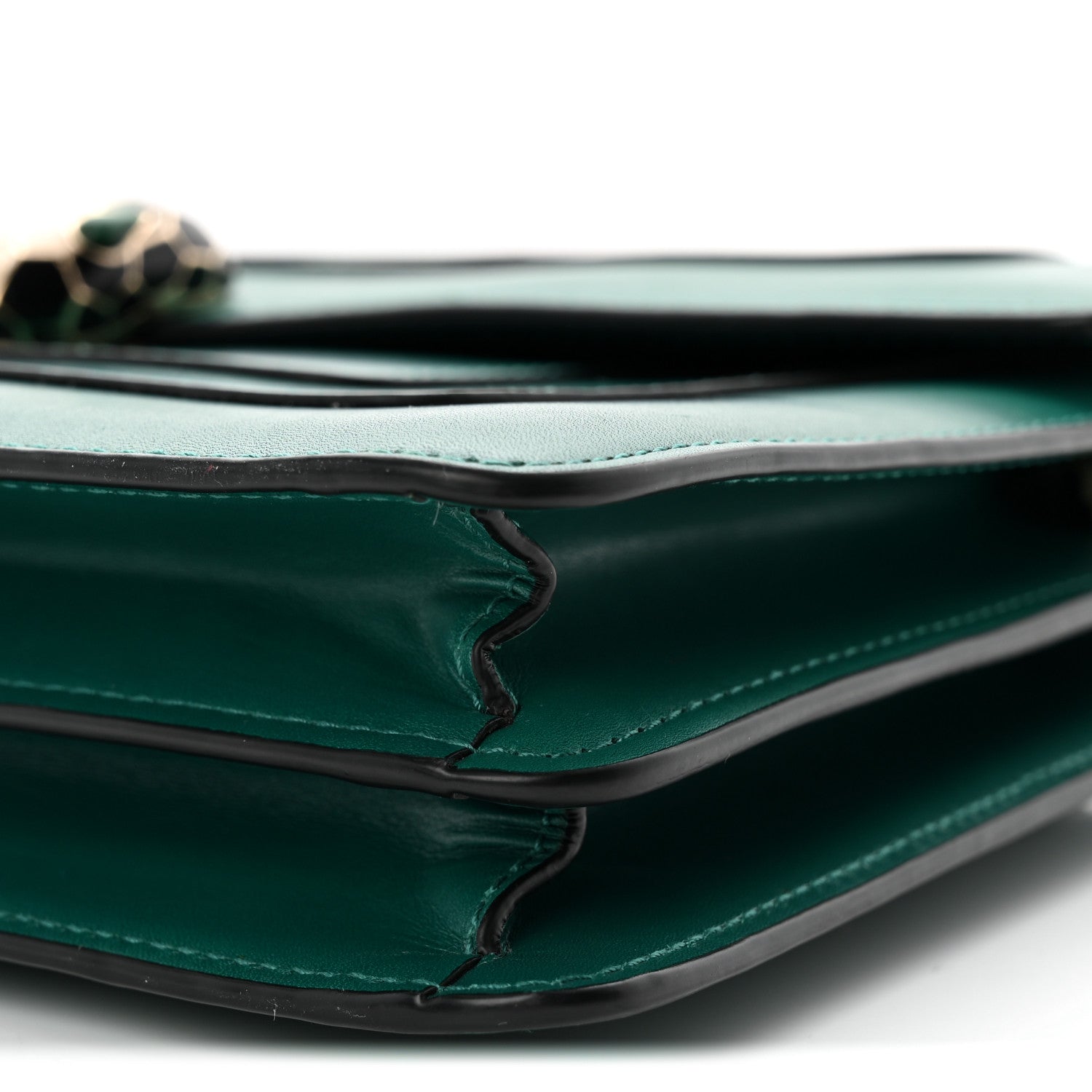 Bulgari Calfskin Serpenti Forever Snake Strap Crossbody Bag Emerald Green 9 of 10