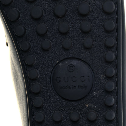 Gucci Miro Soft Calfskin Web Mens Horsebit Driver Loafers 9 Black 6 of 8
