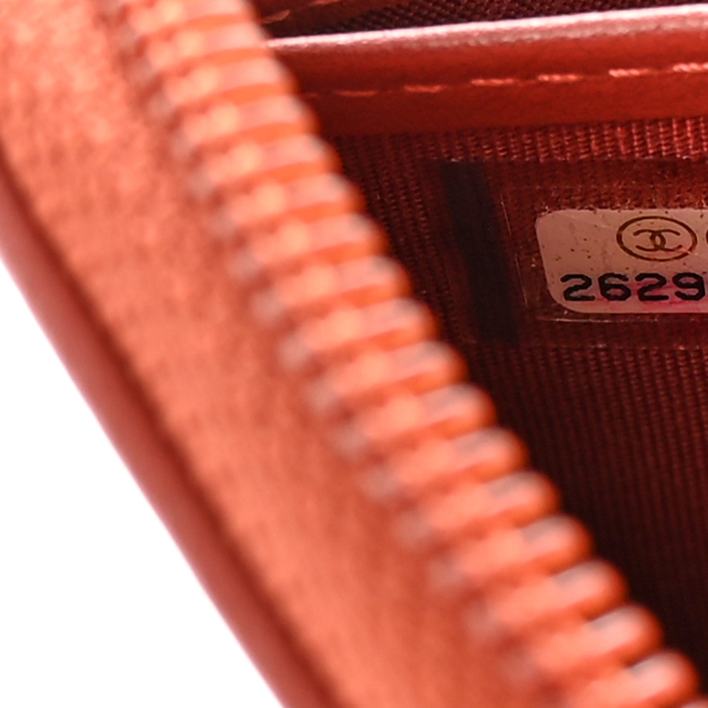 Lambskin Quilted Boy Zip Around Wallet Orange