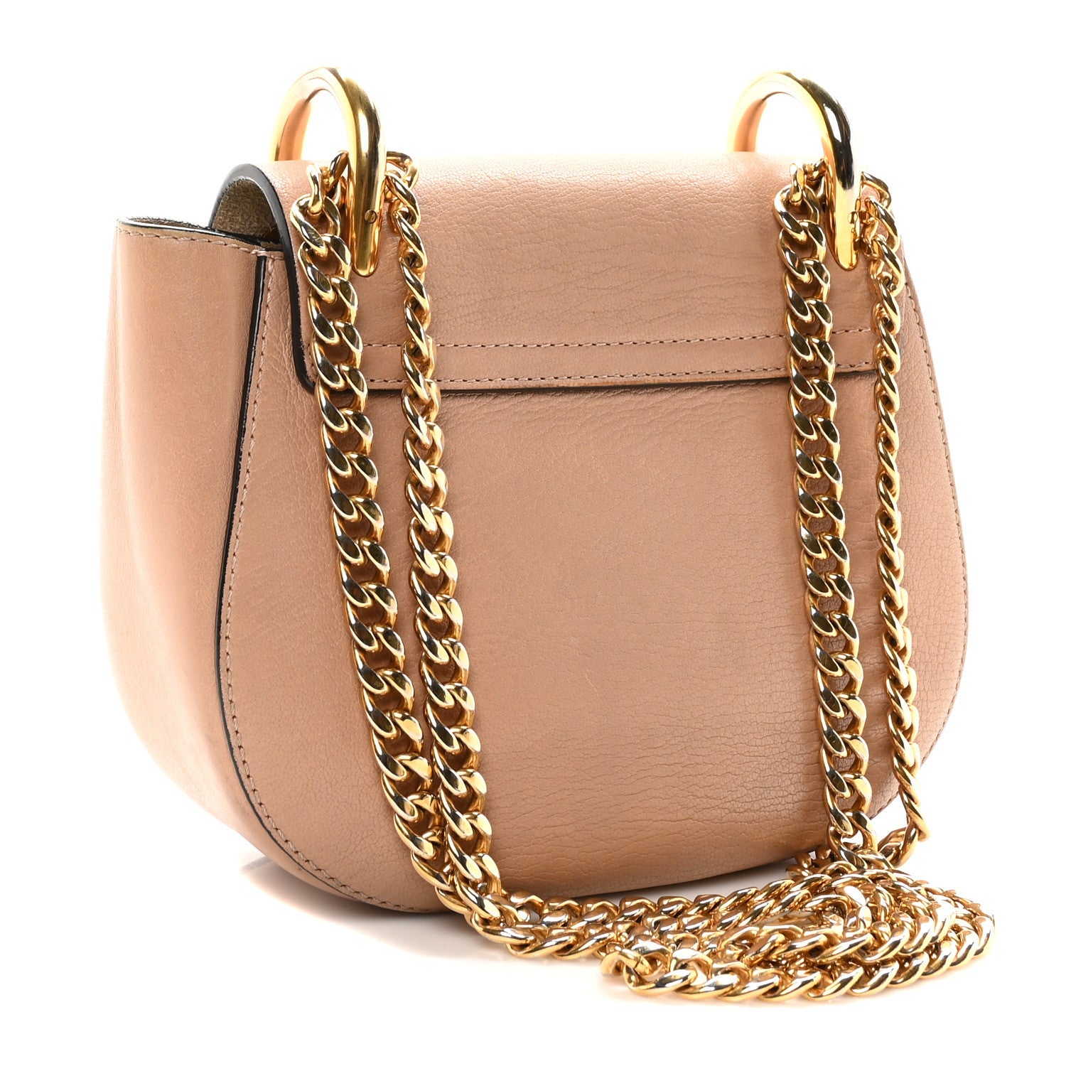 Chloe Grained Lambskin Mini Drew Shoulder Bag Biscotti Beige 3 of 10