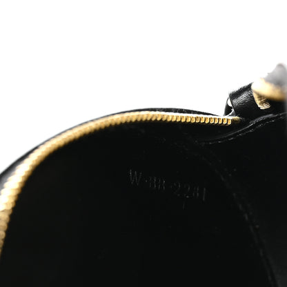 Celine Smooth Calfskin Cuir Small Triomphe Oval Crossbody Purse Black 7 of 10
