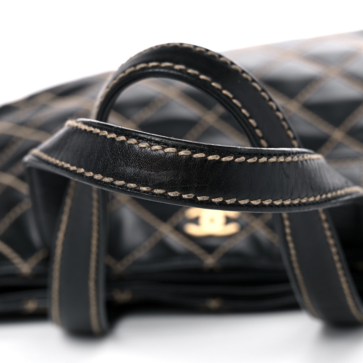Chanel Calfskin Wild Stitch Large Tote Black 15 of 15