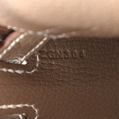 Hermes Togo Kelly Retourne 25 Etoupe 7 of 11