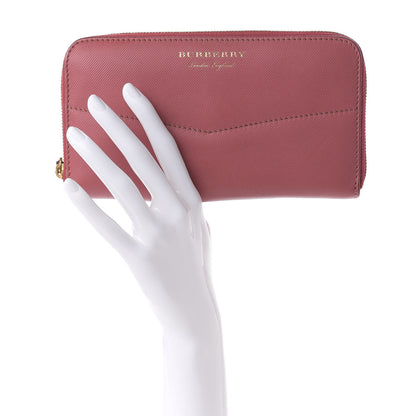Burberry Trench Calfskin Zip Around Wallet Blossom Pink 2 of 9