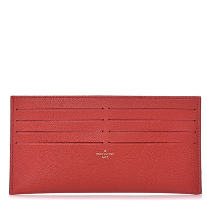 Louis Vuitton Calfskin Felicie Card Holder Insert Cherry 1 of 7