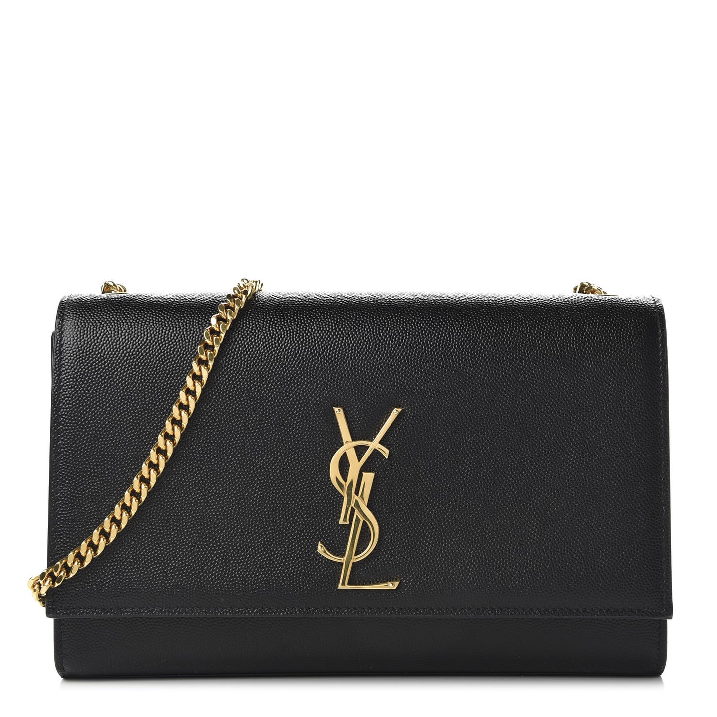 Grain De Poudre Medium Classic Monogram Kate Satchel Black