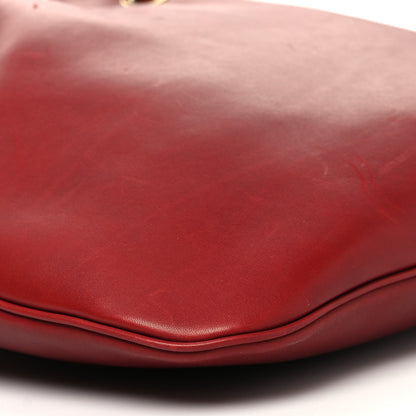 Saint Laurent Calfskin Paris VII Medium Flat Hobo Red 11 of 13