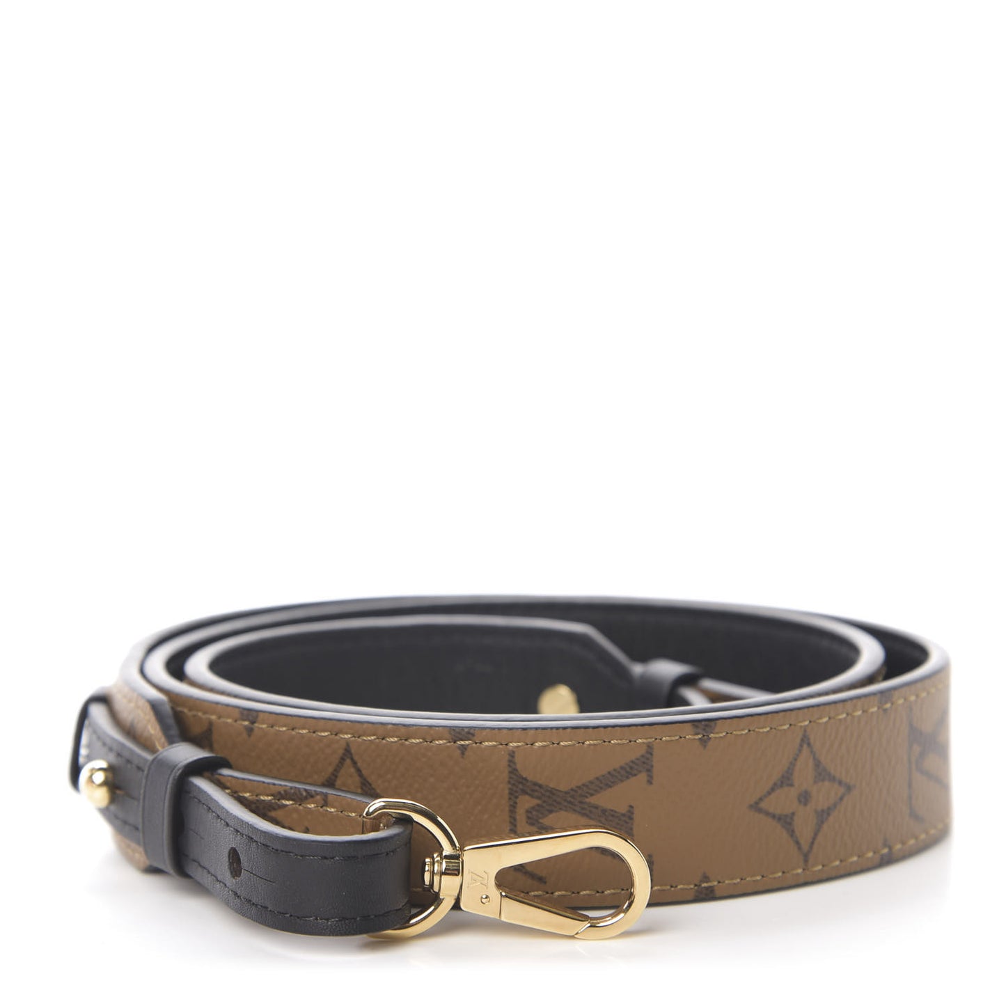 Reverse Monogram Bandouliere Shoulder Strap XL Black