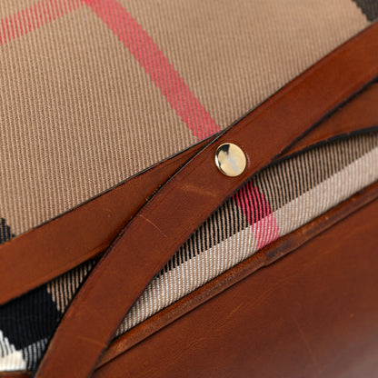 Burberry House Check Bridle Calfskin Medium Gosford Hobo Dark Tan 17 of 22