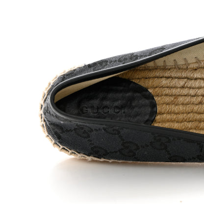 Gucci Monogram Espadrilles 37 Black 6 of 10