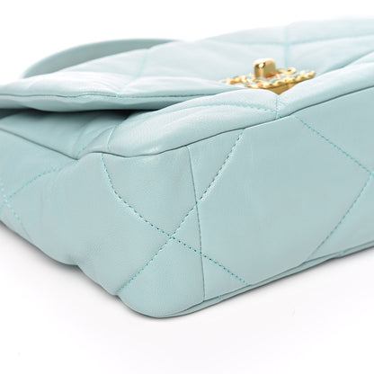 Chanel Lambskin Quilted Medium Chanel 19 Flap Light Blue 8 of 10