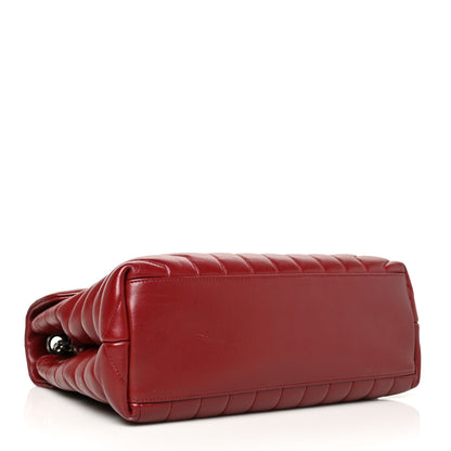 Saint Laurent Calfskin Y Quilted Monogram Medium Loulou Chain Satchel Palissandre 4 of 11