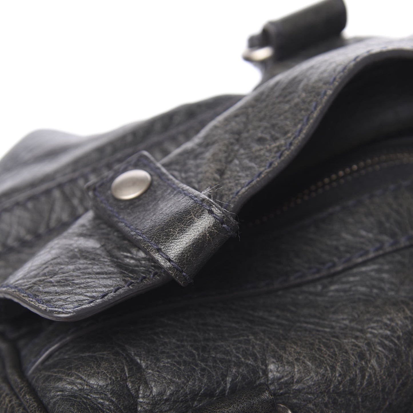 Agneau Classic Hardware Small Squash Duffel Bag Anthracite