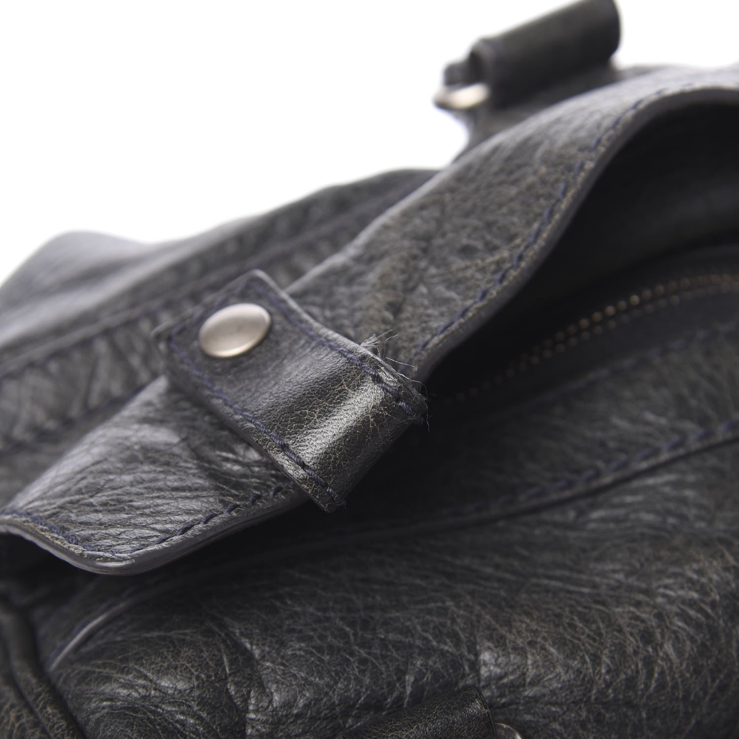 Balenciaga Agneau Classic Hardware Small Squash Duffel Bag Anthracite 10 of 24