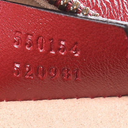 Gucci Glazed Calfskin Matelasse Heart Mini GG Marmont Round Shoulder Bag Romantic Cerise 7 of 9