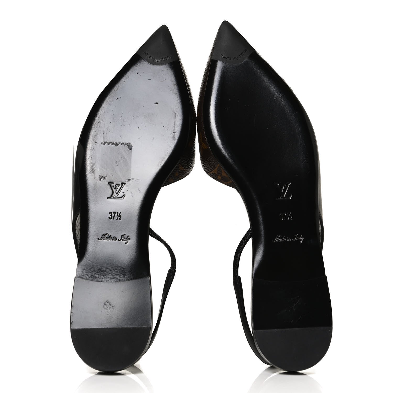 Louis Vuitton Patent Monogram Cherie Slingback Ballerina Flats 37.5 7 of 11