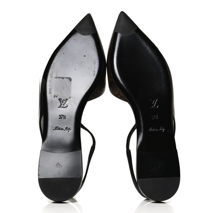 Louis Vuitton Patent Monogram Cherie Slingback Ballerina Flats 37.5 7 of 11