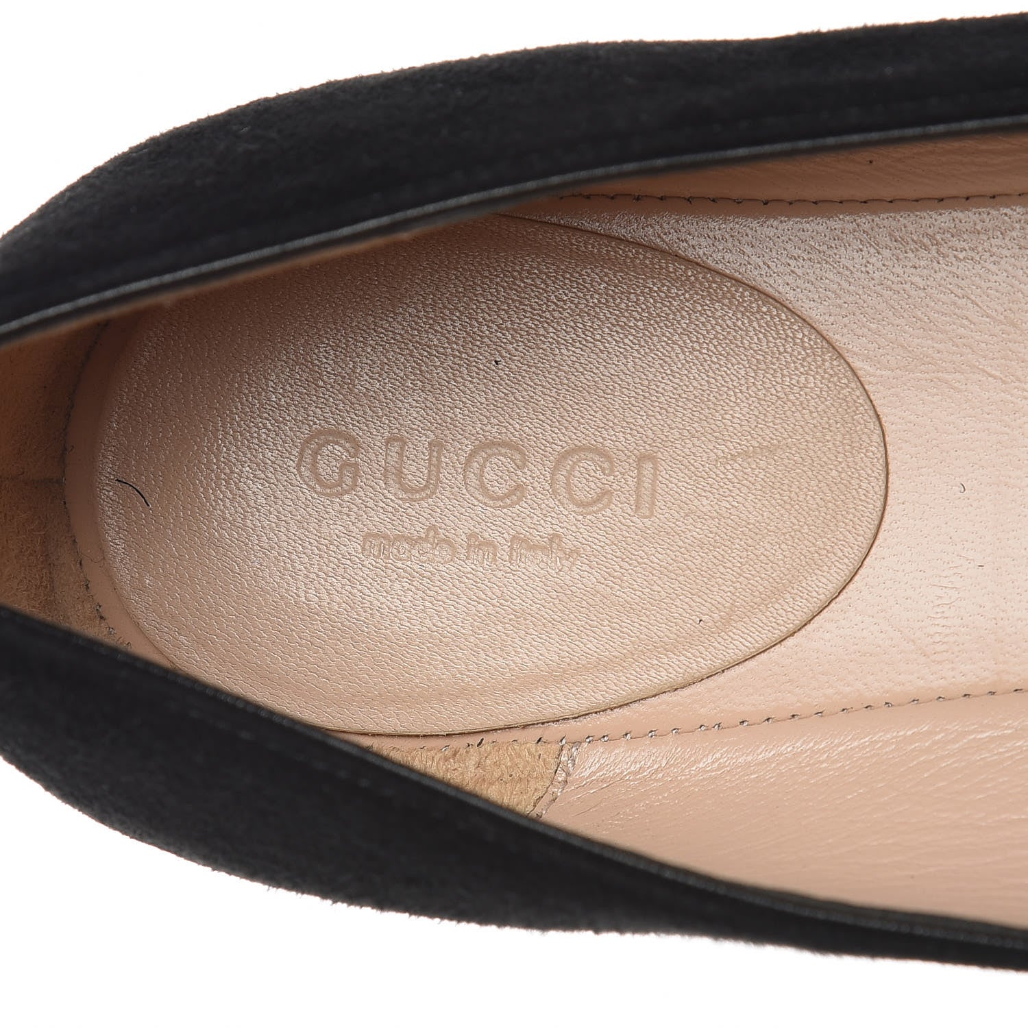 Gucci Kid Scamosciato GG Marmont Fringe Flats 36.5 Black 11 of 12