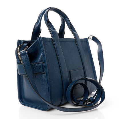 Marc Jacobs Grained Calfskin Small The Tote Bag Blue Sea 3 of 12