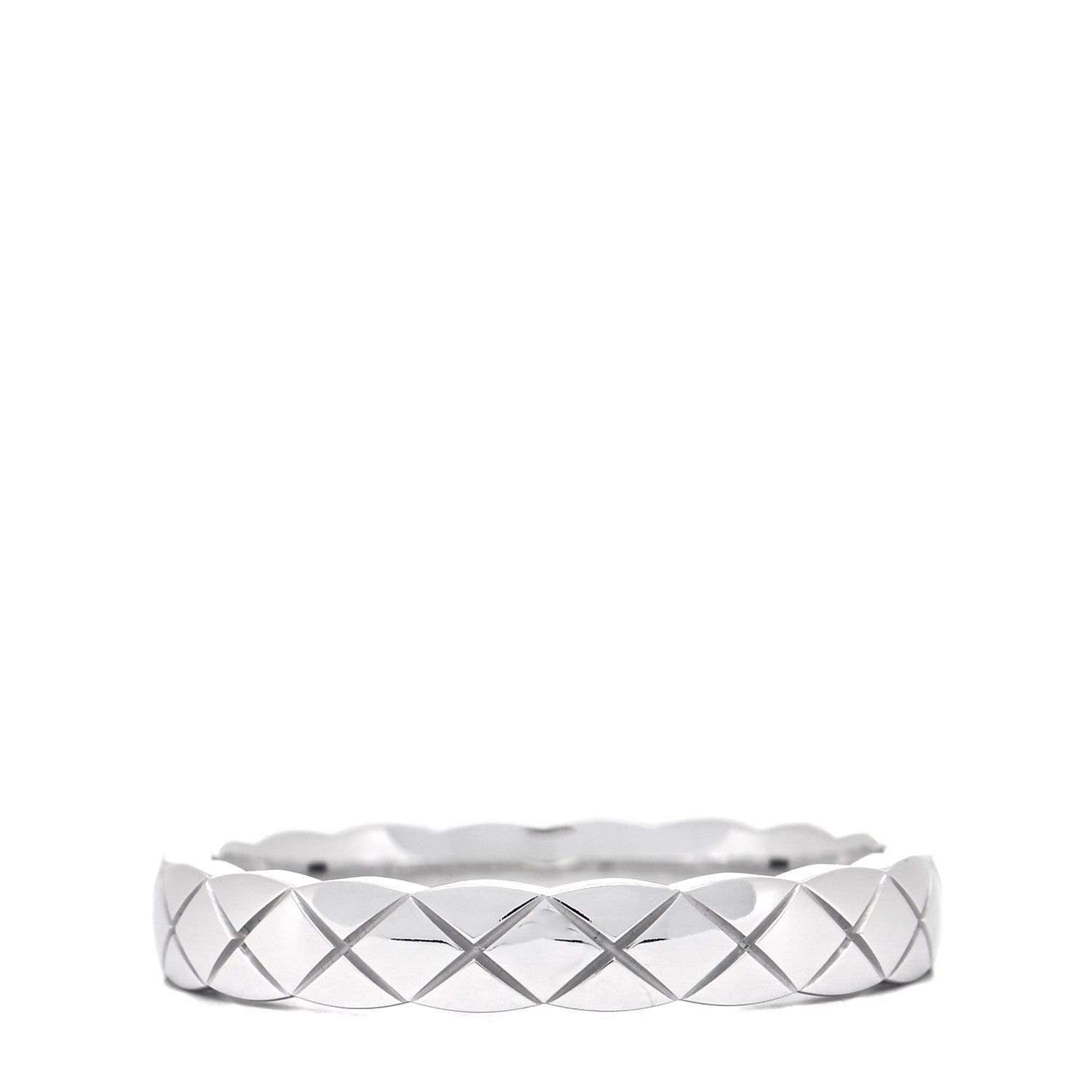 Chanel 18K White Gold Mini Coco Crush Ring 52 6 3 of 5