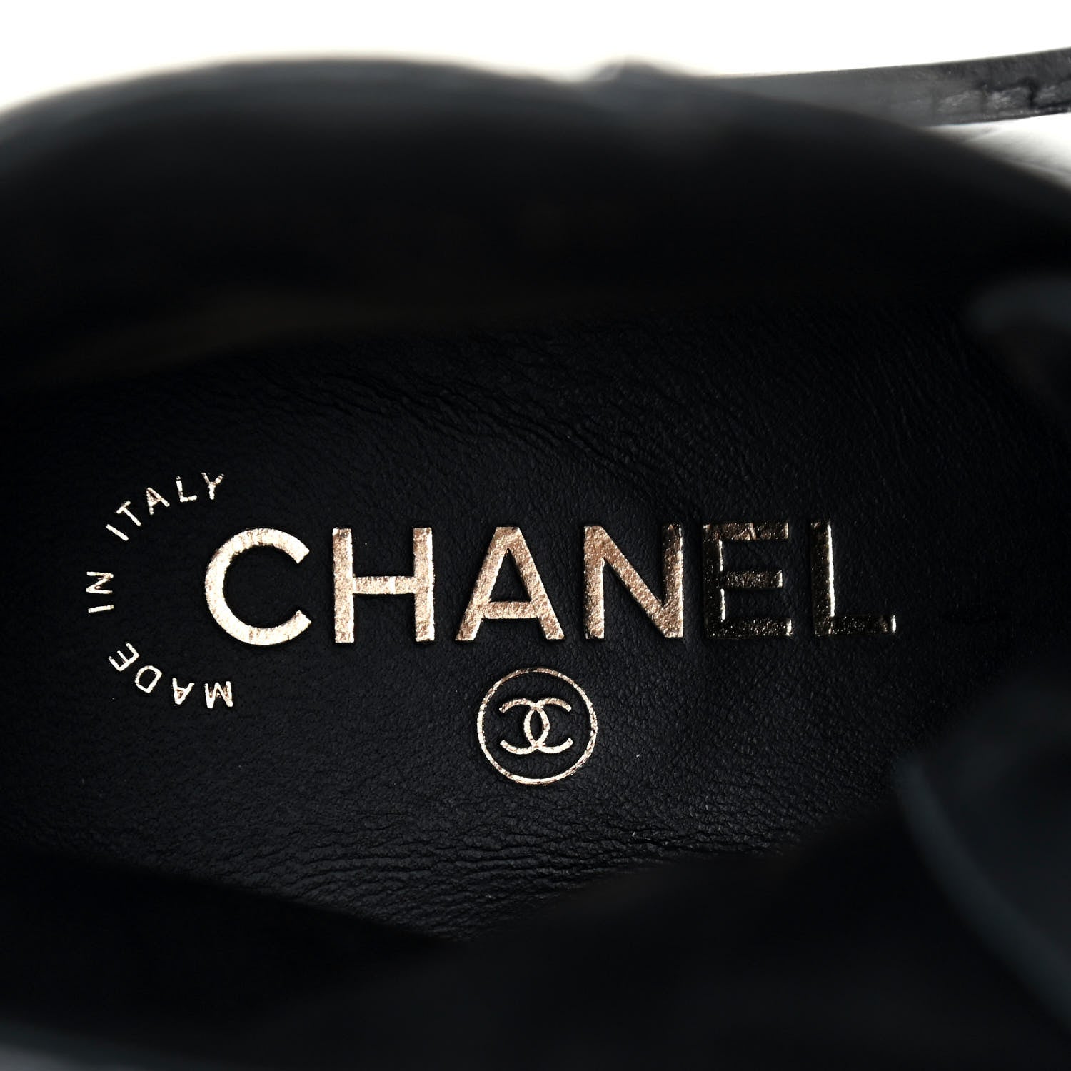 Chanel Shiny Lambskin Quilted Lace Up Combat Boots 38 Black 7 of 10