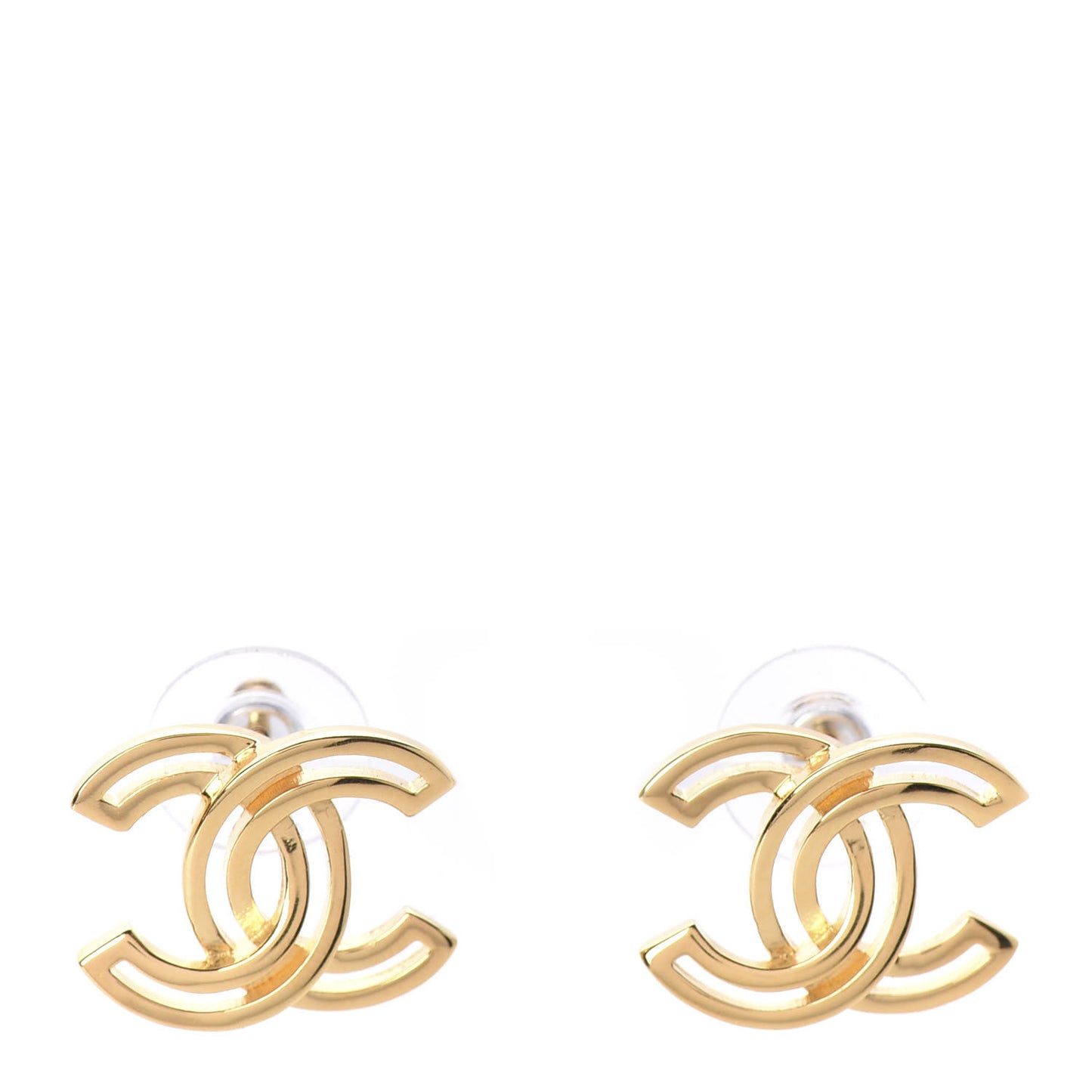 Metal Obazine CC Earrings Gold