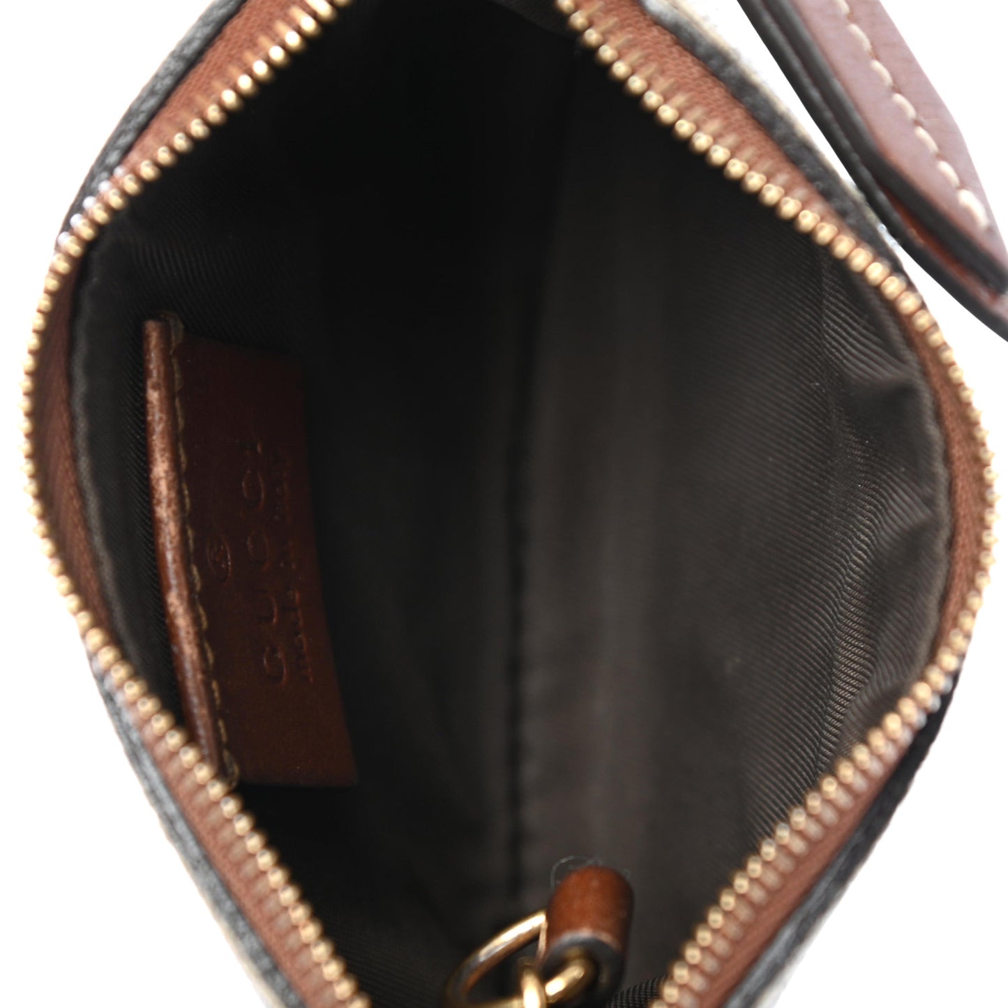 GG Supreme Monogram Key Case Brown