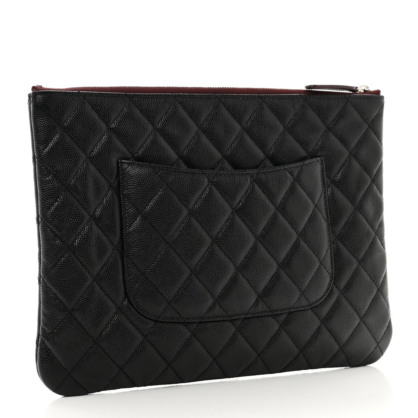 Caviar Quilted Medium Cosmetic Case Black