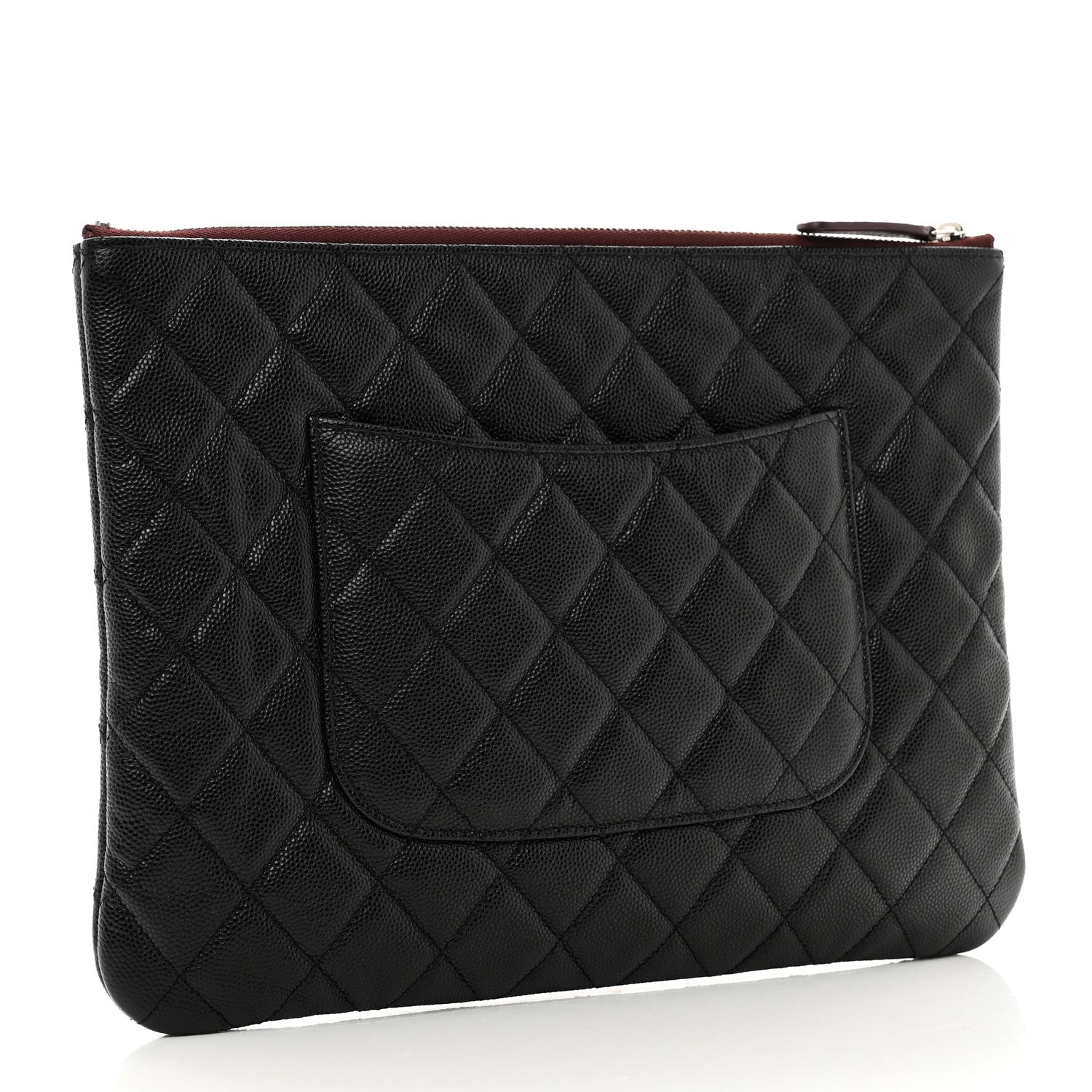Chanel Caviar Quilted Medium Cosmetic Case Black 3 of 8