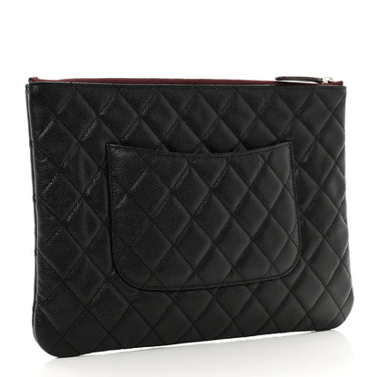 Chanel Caviar Quilted Medium Cosmetic Case Black 3 of 8