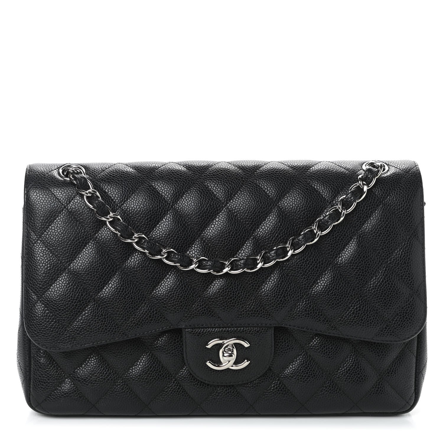 Chanel Caviar Quilted Jumbo Double Flap Black 1 of 10