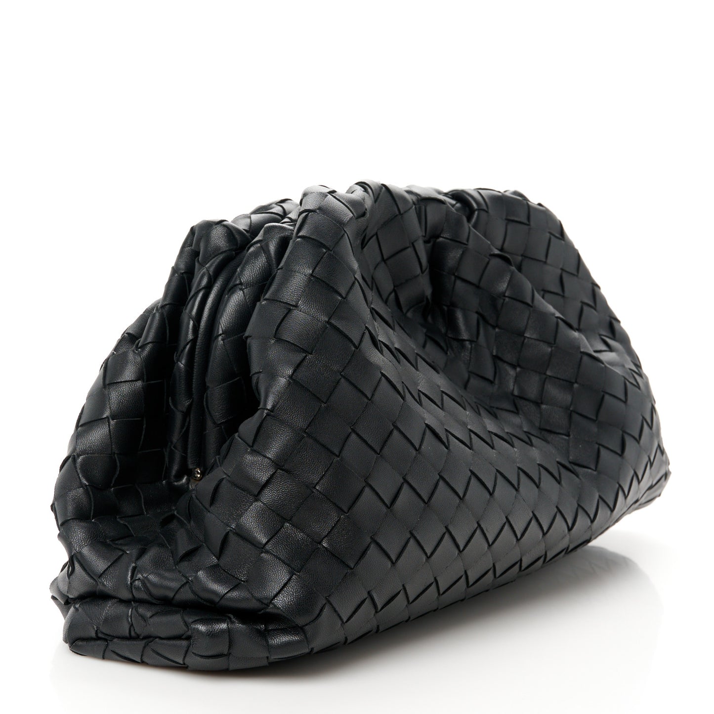 Nappa Maxi Intreccio The Pouch Oversized Clutch Black
