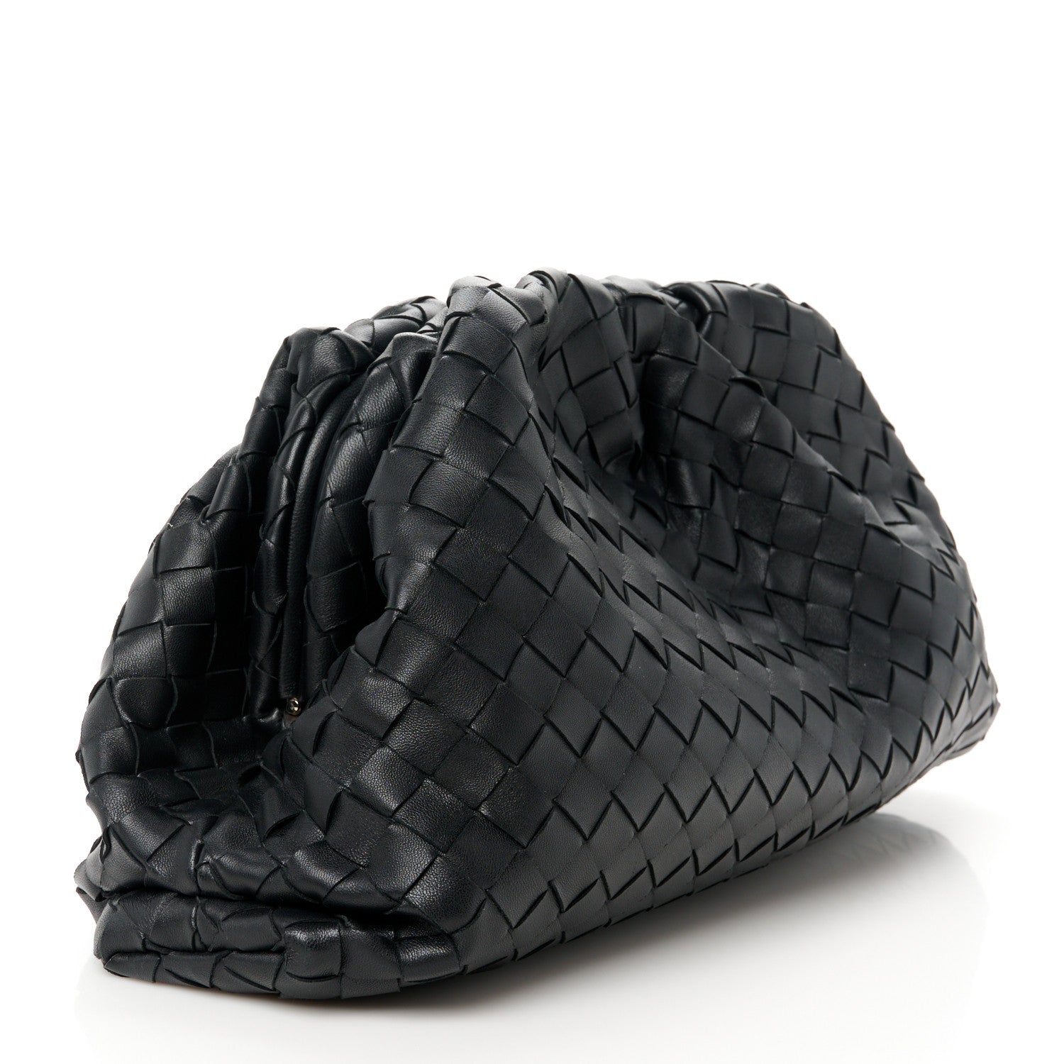 Bottega Veneta Nappa Maxi Intreccio The Pouch Oversized Clutch Black 3 of 11