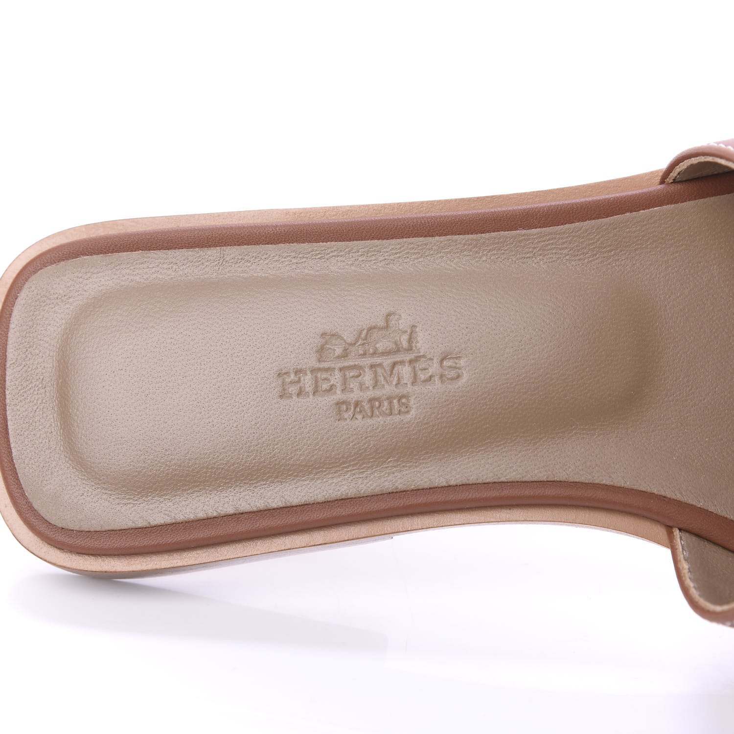 Hermes Box Calfskin Oran Sandals 35 Gold 7 of 9