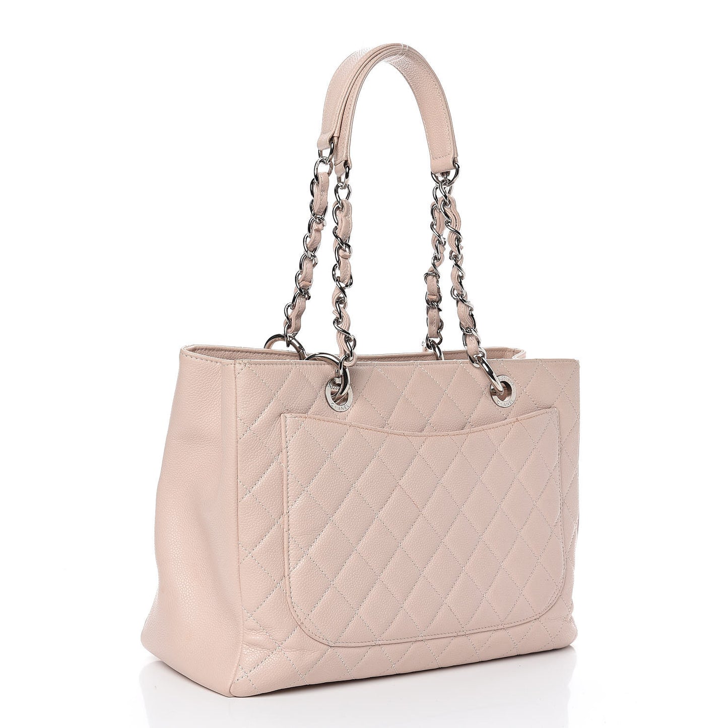 Caviar Quilted Grand Shopping Tote GST Light Pink