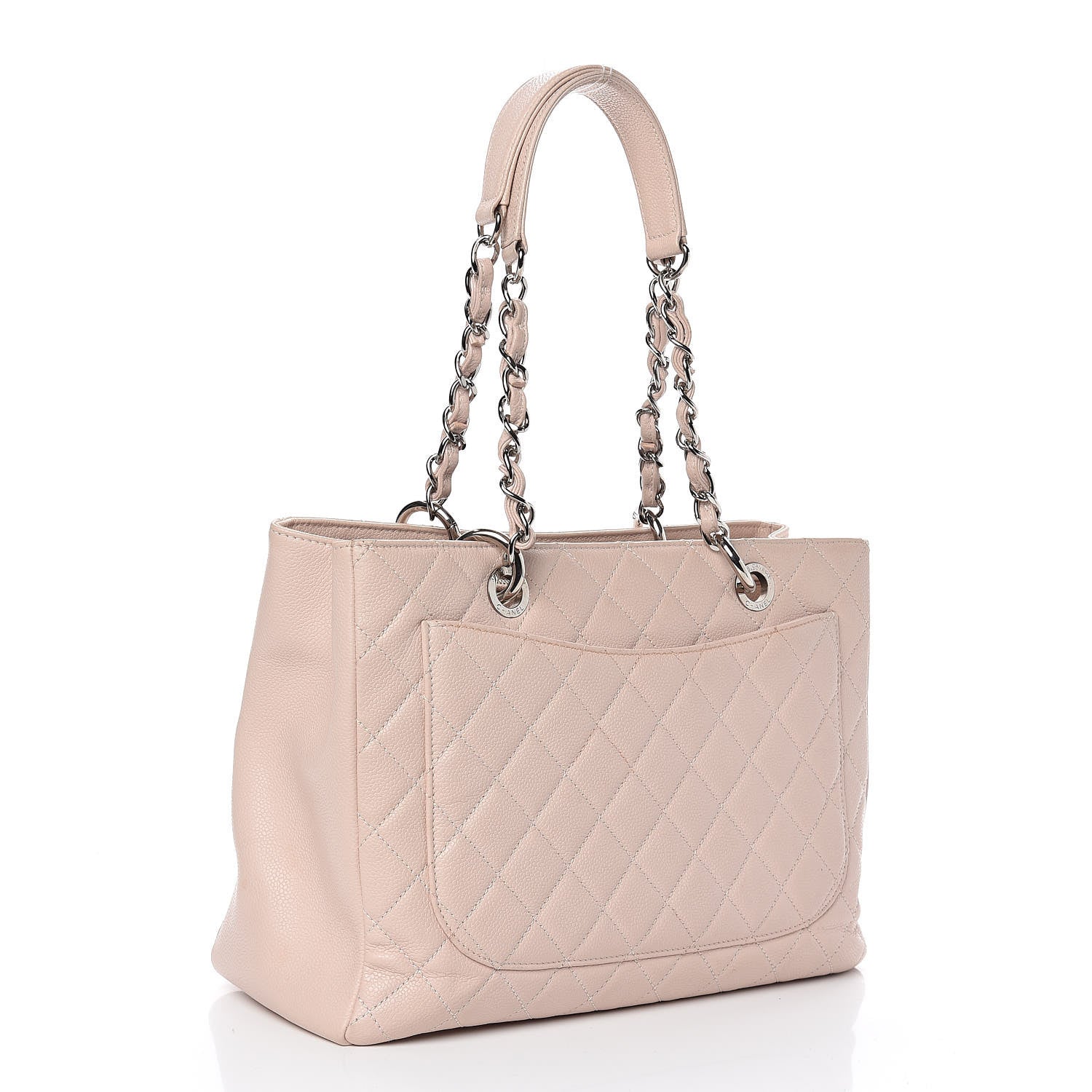 Chanel Caviar Quilted Grand Shopping Tote GST Light Pink 3 of 11