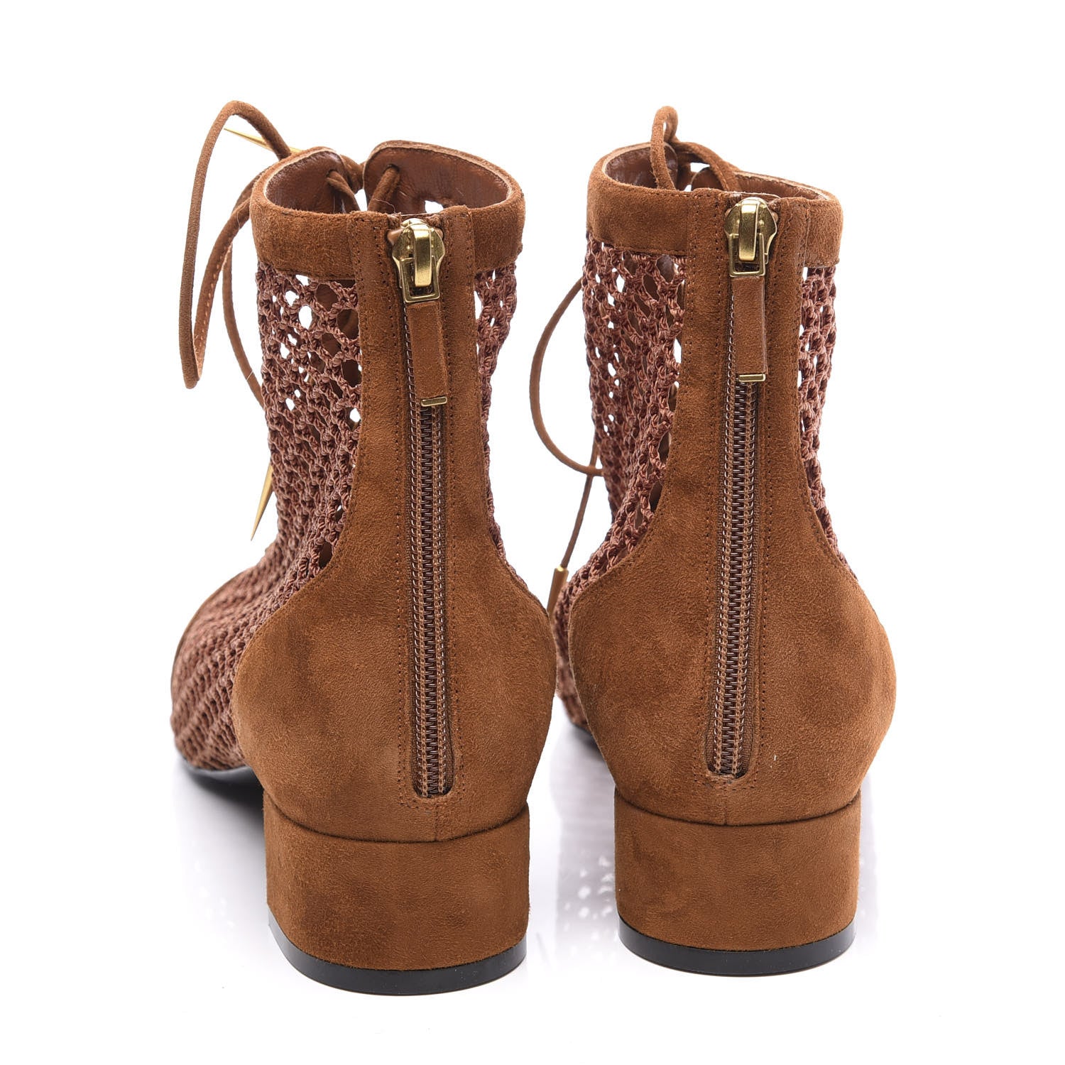 Christian Dior Suede Resille Naughtily-D 30mm Ankle Boots 39 Golden Brown 7 of 11