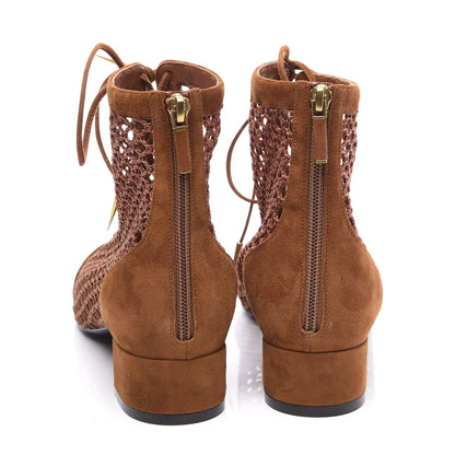 Christian Dior Suede Resille Naughtily-D 30mm Ankle Boots 39 Golden Brown 7 of 11
