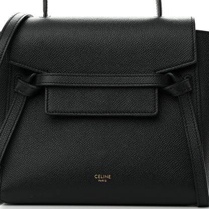 Celine Grained Calfskin Nano Belt Bag Black 8 of 13