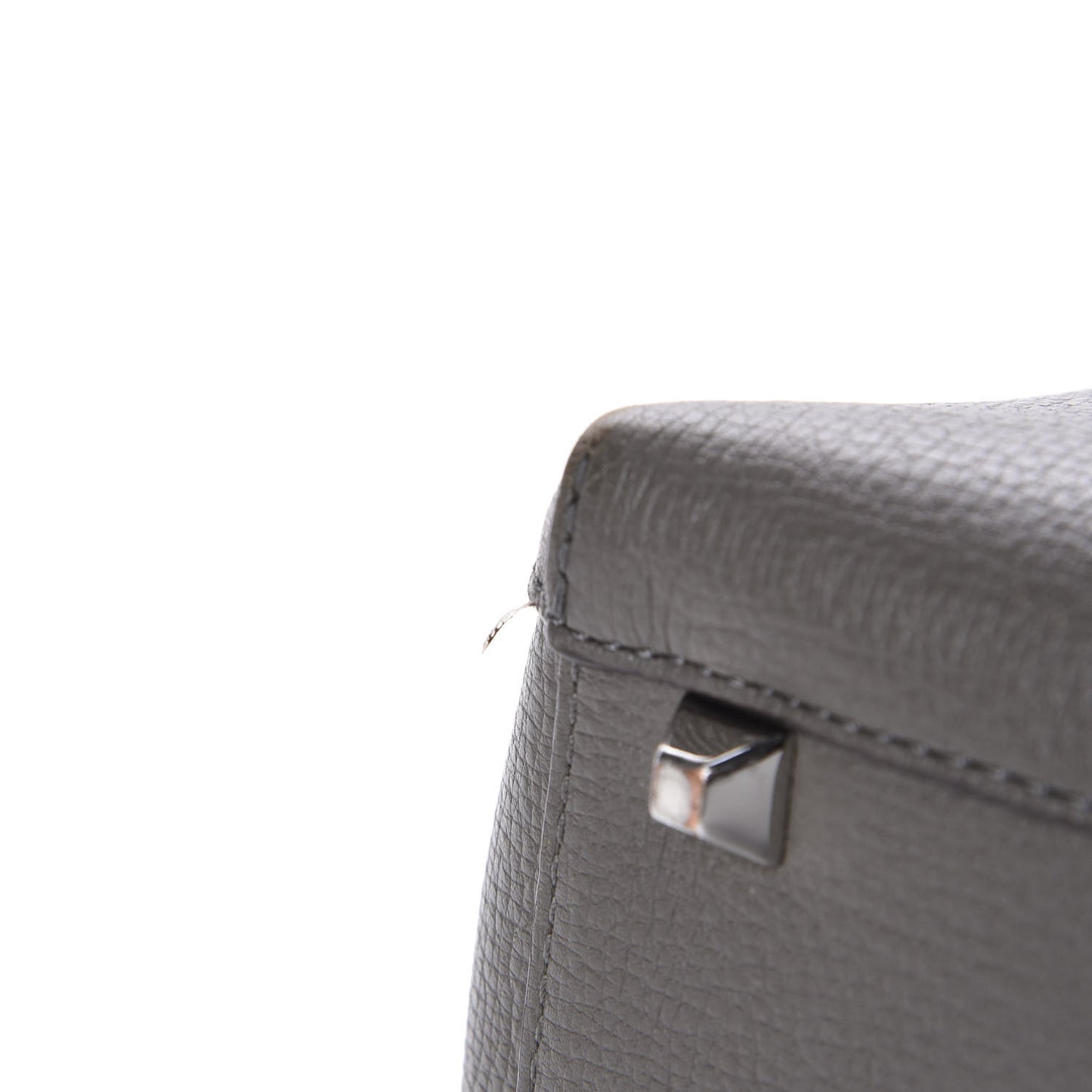 Grained Calfskin Sarah Medium Visetos Hobo Grey