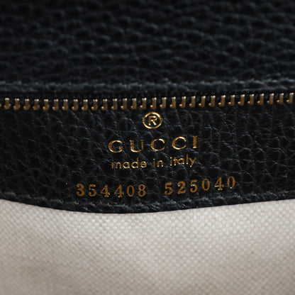 Gucci Pebbled Calfskin Small Swing Tote Black 7 of 7
