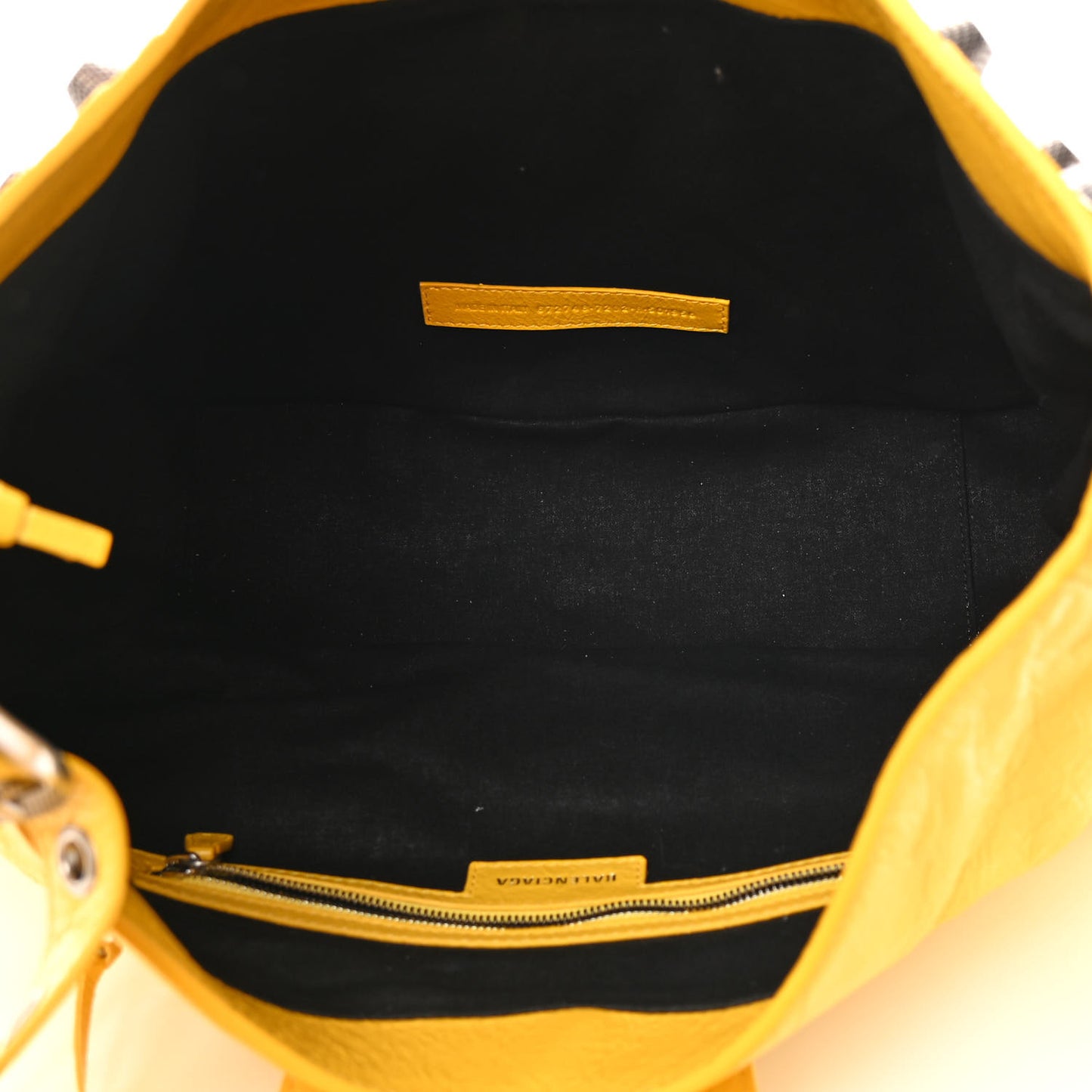 Agneau Arena Large Le Cagole Shoulder Bag Yellow