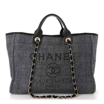 Chanel Lurex Boucle Medium Deauville Tote Black 1 of 10
