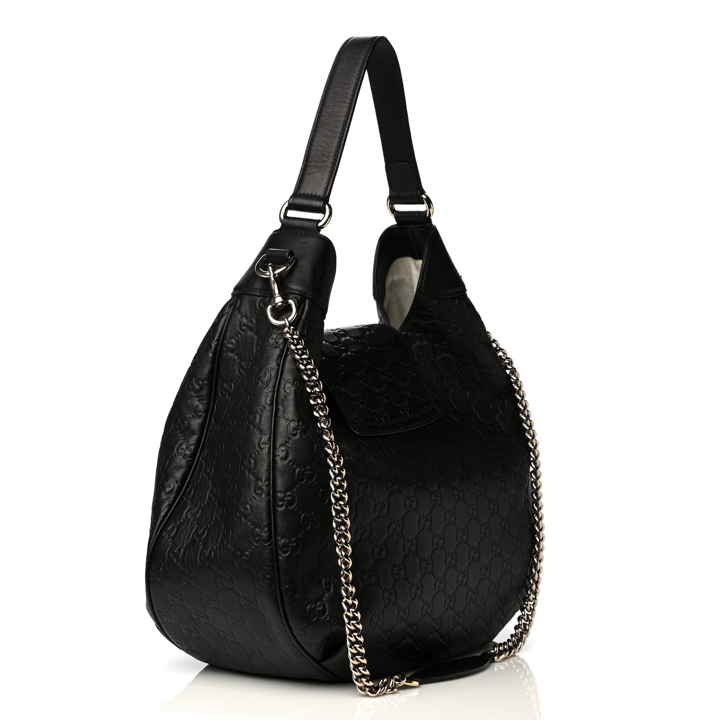 Guccissima Medium Emily Hobo Black