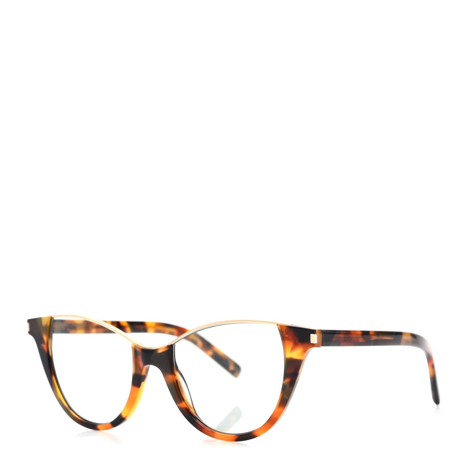 Saint Laurent Rimless Top Cat Eye Stella SL368 Sunglasses Tortoise 1 of 7