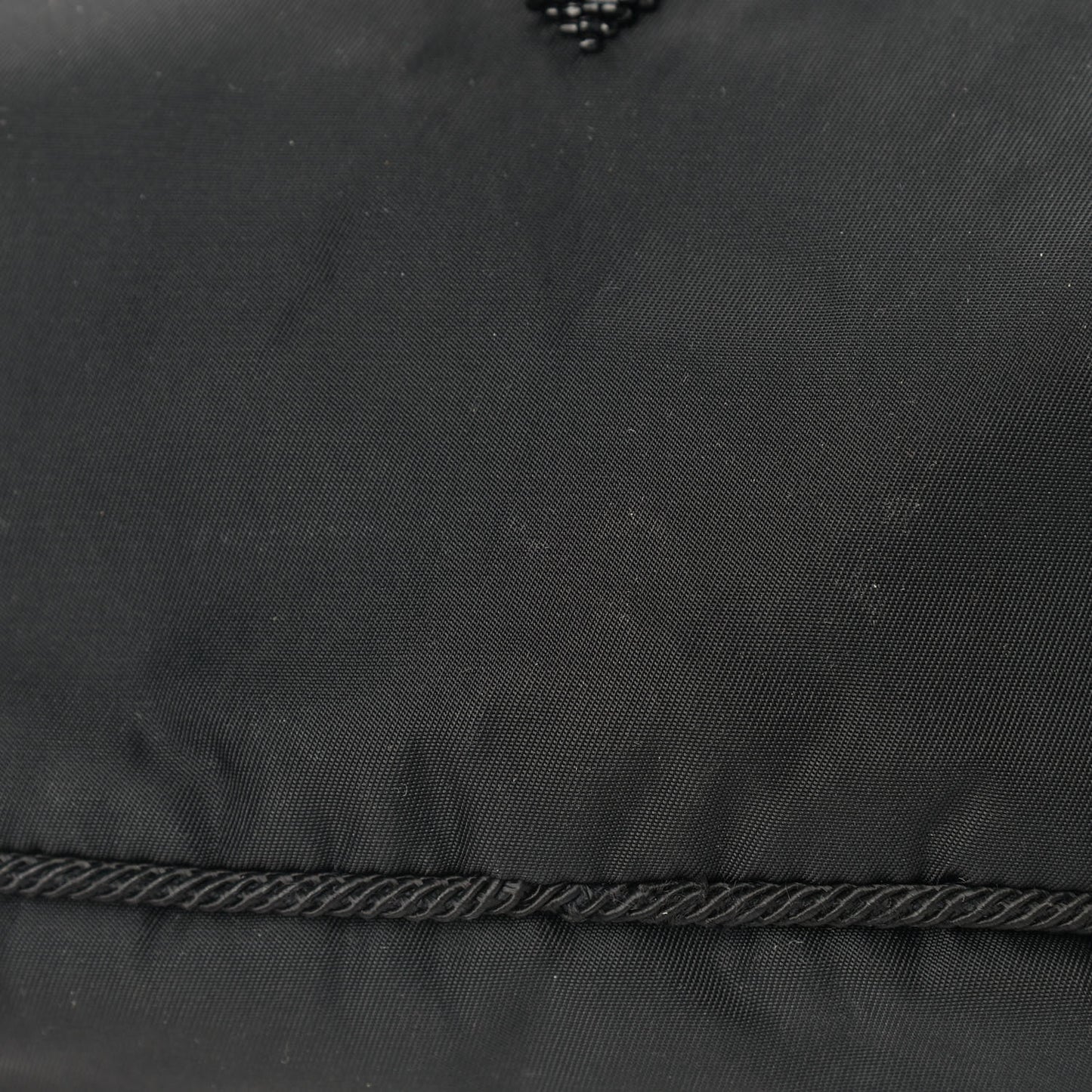Tessuto Nylon Beaded Bag Black